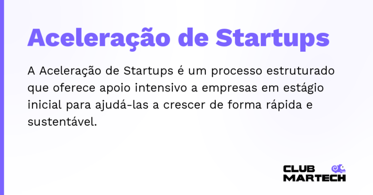 Aceleração de Startups — A Aceleração de Startups é um processo estruturado que oferece apoio intensivo a empresas em estágio inicial para ajudá-
