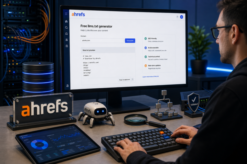 Ahrefs lança gerador gratuito de llms.txt
