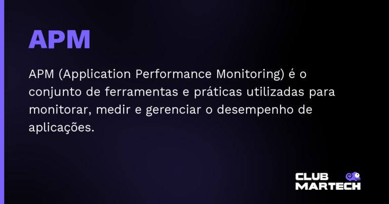 APM — APM (Application Performance Monitoring) é o conjunto de ferramentas e práticas utilizadas para monitorar, medir e geren
