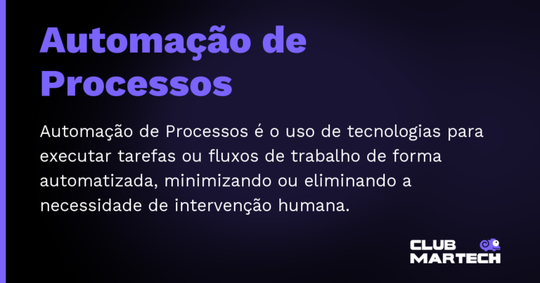 Automação de Processos — Automação de Processos é o uso de tecnologias para executar tarefas ou fluxos de trabalho de forma automatizada, minimiz