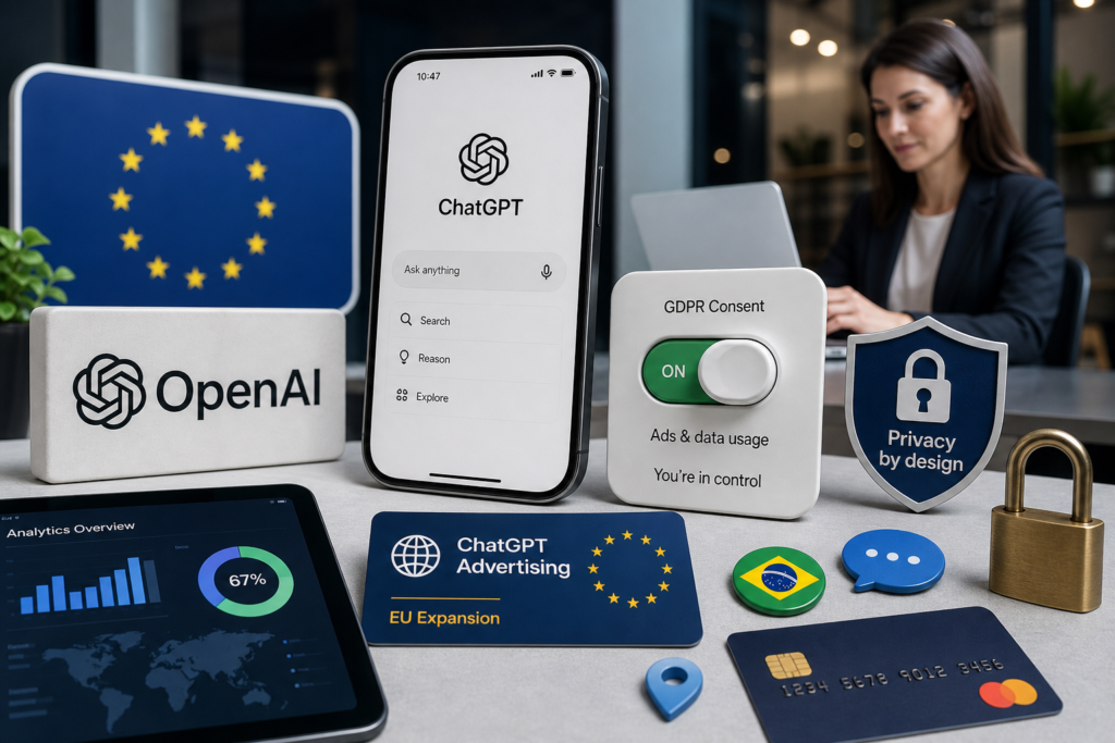 ChatGPT amplia anúncios com consentimento na Europa