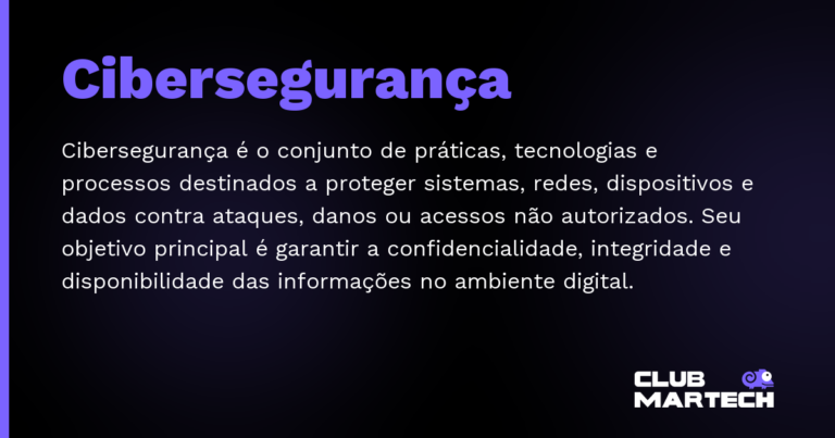 Cibersegurança — Cibersegurança é o conjunto de práticas, tecnologias e processos destinados a proteger sistemas, redes, dispositivos e d