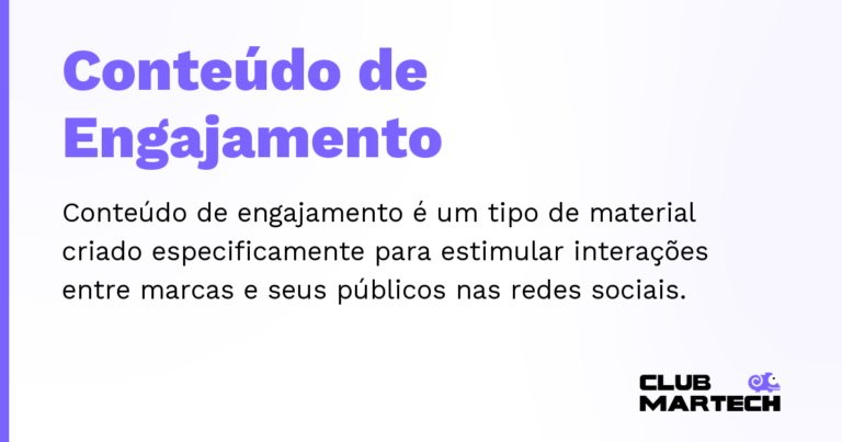 Conteúdo de Engajamento — Conteúdo de engajamento é um tipo de material criado especificamente para estimular interações entre marcas e seus públi