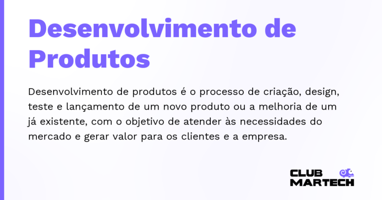 Desenvolvimento de Produtos — Desenvolvimento de produtos é o processo de criação, design, teste e lançamento de um novo produto ou a melhoria de um j