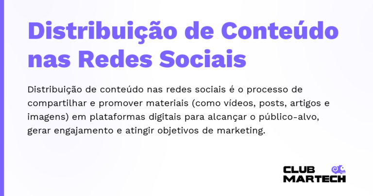 Distribuição de Conteúdo nas Redes Sociais — Distribuição de conteúdo nas redes sociais é o processo de compartilhar e promover materiais (como vídeos, posts, artigo