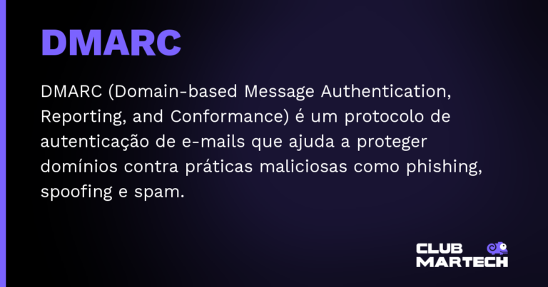 DMARC — DMARC (Domain-based Message Authentication, Reporting, and Conformance) é um protocolo de autenticação de e-mails que aj