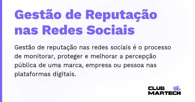 Gestão de Reputação nas Redes Sociais — Gestão de reputação nas redes sociais é o processo de monitorar, proteger e melhorar a percepção pública de uma marca, e