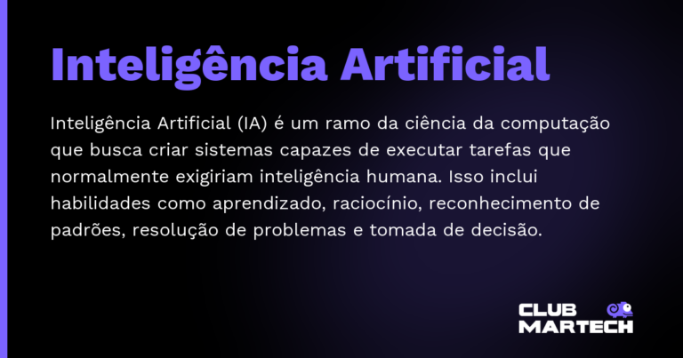 Inteligência Artificial — Inteligência Artificial (IA) é um ramo da ciência da computação que busca criar sistemas capazes de executar tarefas que
