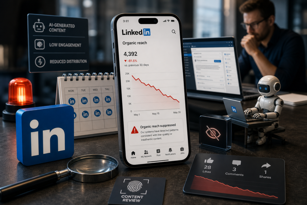 LinkedIn reduz alcance de conteúdo genérico feito por IA