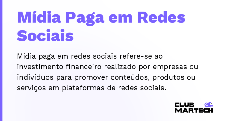 Mídia Paga em Redes Sociais — Mídia paga em redes sociais refere-se ao investimento financeiro realizado por empresas ou indivíduos para promover cont