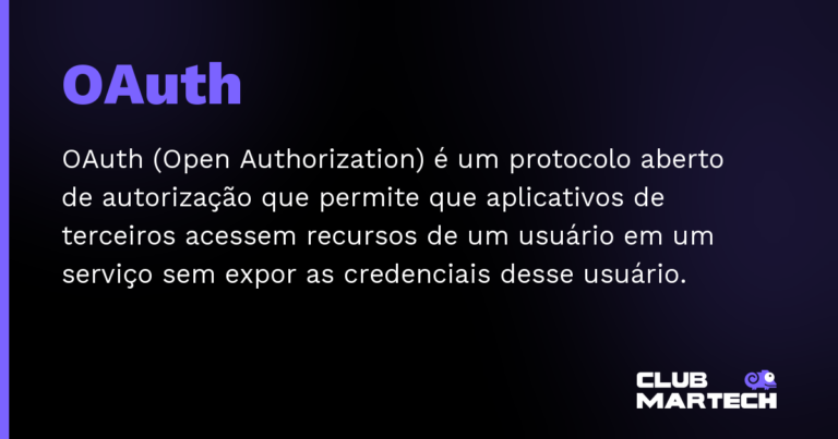 OAuth — OAuth (Open Authorization) é um protocolo aberto de autorização que permite que aplicativos de terceiros acessem recurso