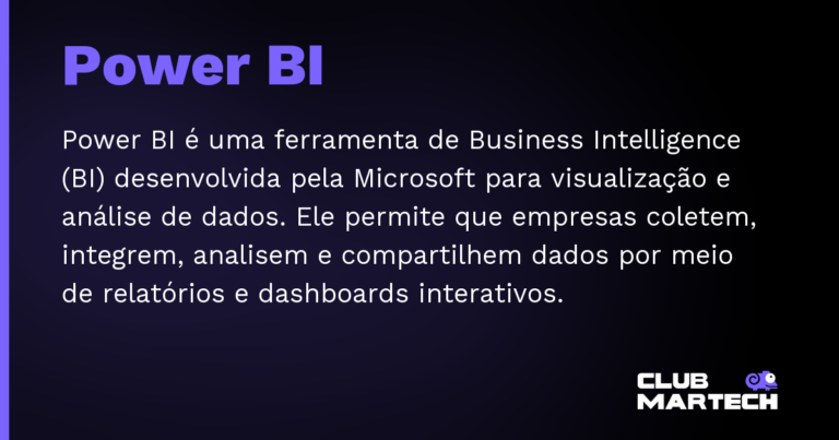 Power BI — Power BI é uma ferramenta de Business Intelligence (BI) desenvolvida pela Microsoft para visualização e análise de dados