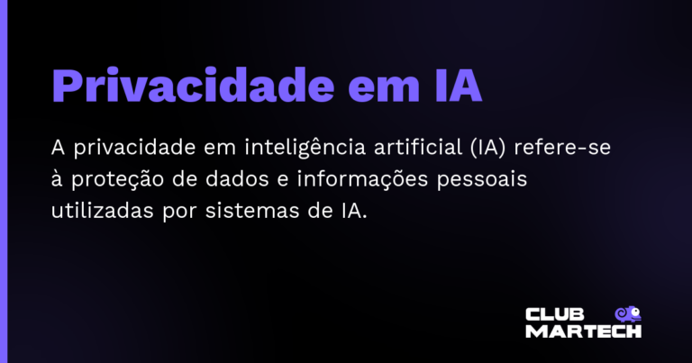 Privacidade em IA — A privacidade em inteligência artificial (IA) refere-se à proteção de dados e informações pessoais utilizadas por sistem