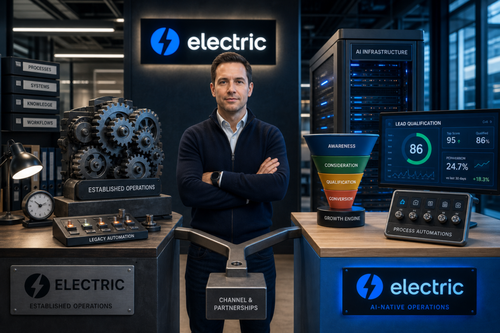 Ele dividiu a empresa em duas para reconstruí-la com IA