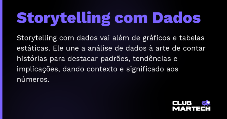 Storytelling com Dados — Storytelling com dados vai além de gráficos e tabelas estáticas. Ele une a análise de dados à arte de contar histórias p