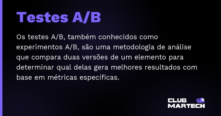 Testes A/B — Os testes A/B, também conhecidos como experimentos A/B, são uma metodologia de análise que compara duas versões de um el