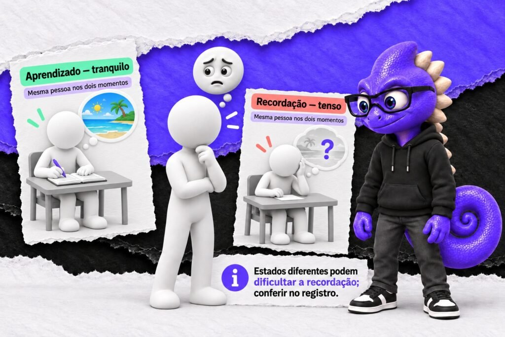 Memória dependente de estado: Uma entrevista tenta recuperar detalhes de uma experiência anterior.