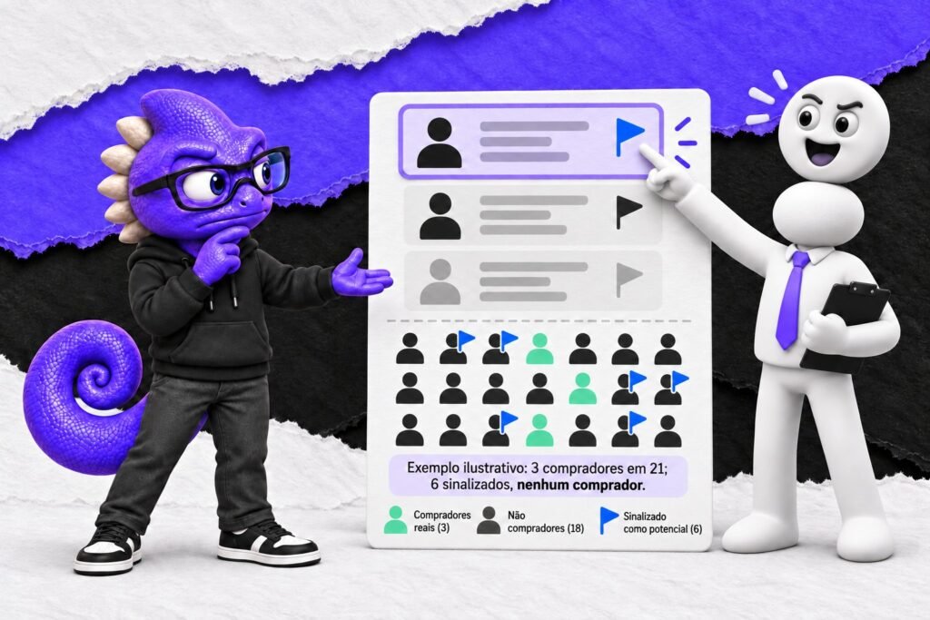 Falácia da frequência base: Um alerta de leads é avaliado sem consultar a população.
