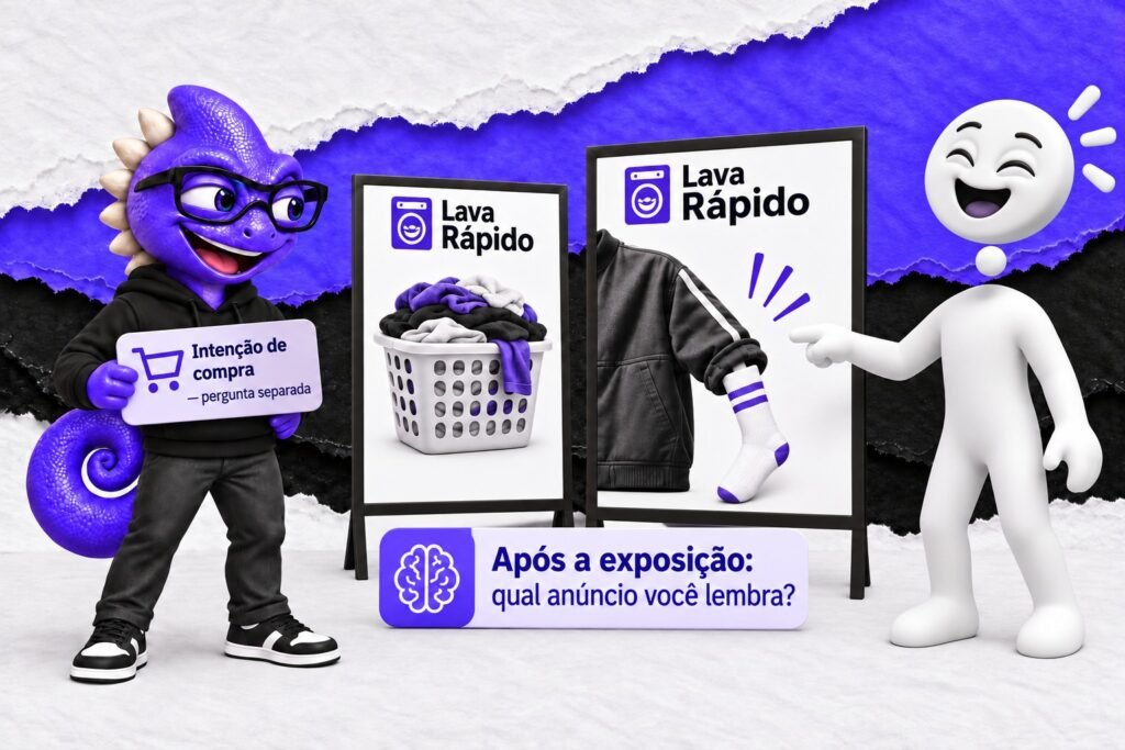 Efeito do humor: Uma pesquisa compara lembrança de anúncios.