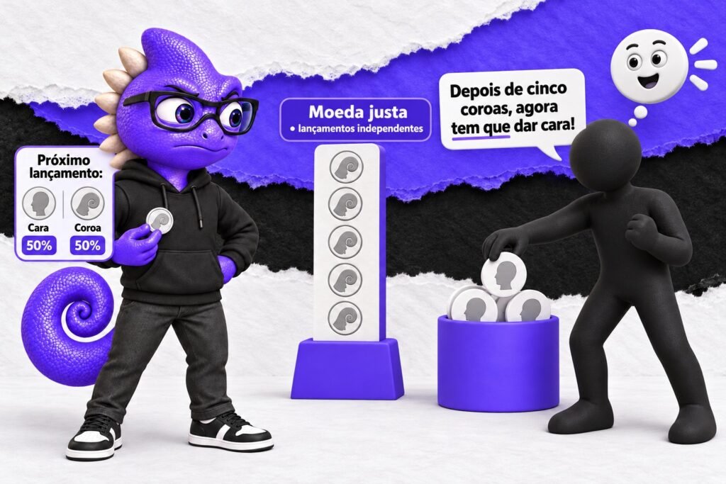 Falácia do apostador: Uma sequência em jogo independente parece exigir compensação.