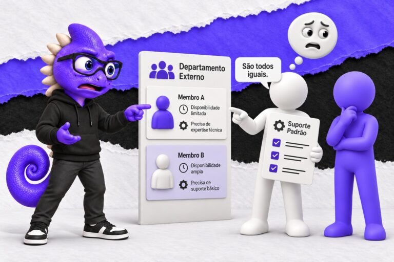 Efeito de homogeneidade de exogrupo: Uma equipe trata integrantes de outra área como iguais.