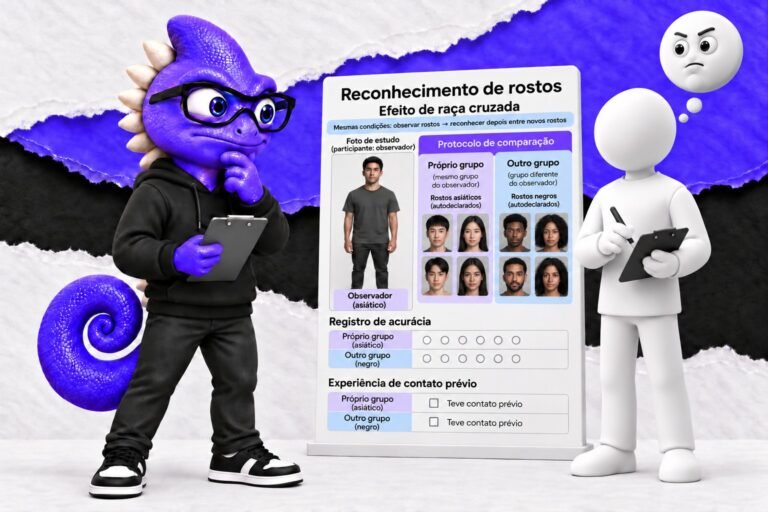 Efeito de raça cruzada: Uma tarefa de reconhecimento exige distinguir identidade de impressão geral.