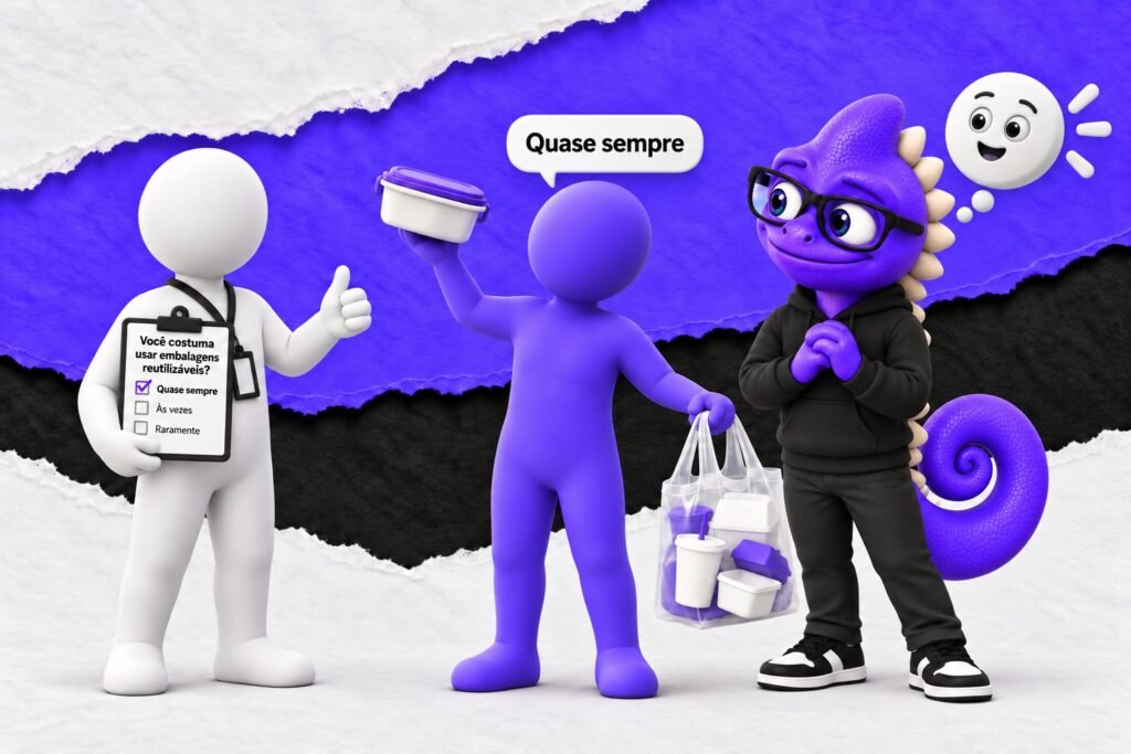 Viés de desejabilidade social: Pesquisa sobre hábitos sustentáveis.