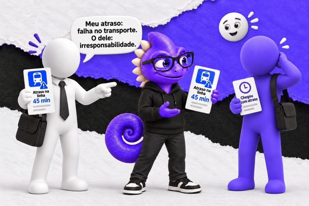 Viés ator-observador: Atrasos numa reunião.