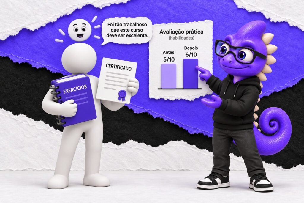 Justificação do esforço: Avaliação de um curso difícil de concluir.