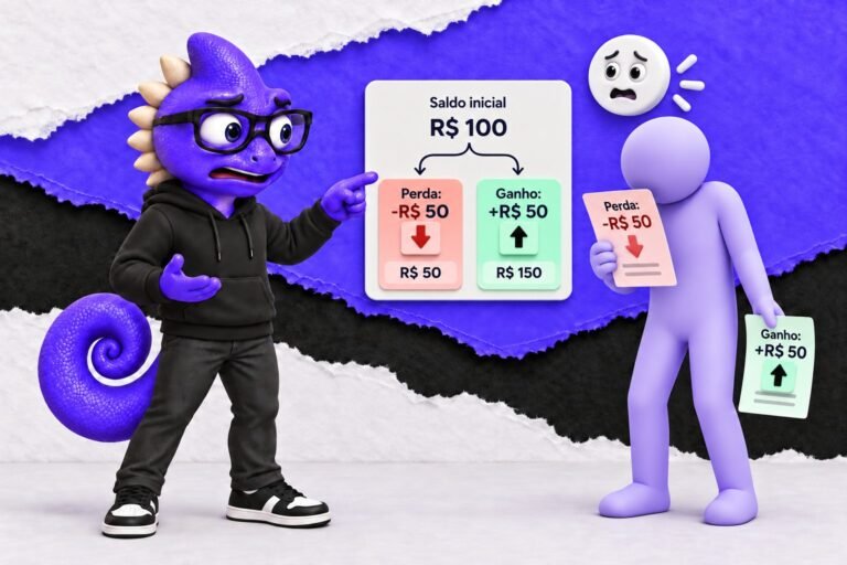 Aversão à perda: Escolha sobre perda e ganho equivalentes.