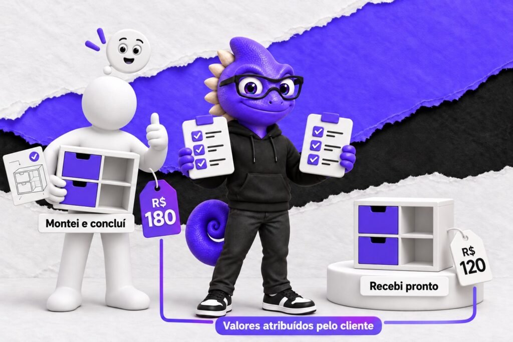 Efeito IKEA: Valorização de algo montado pela própria pessoa.