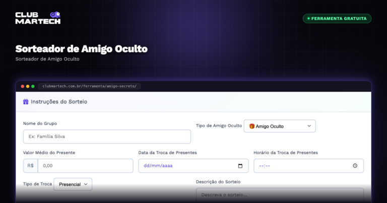Sorteador de Amigo Oculto - Club Martech