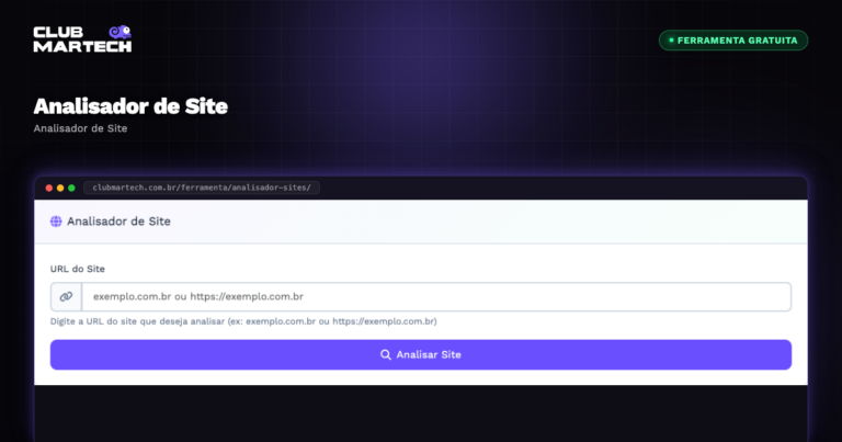 Analisador de Site - Club Martech