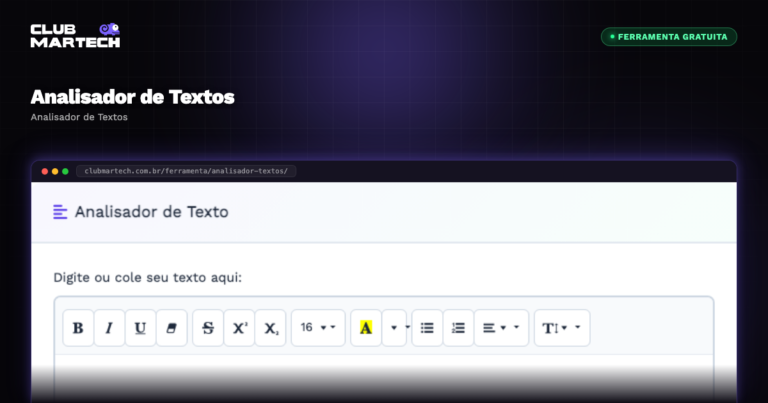Analisador de Textos - Club Martech