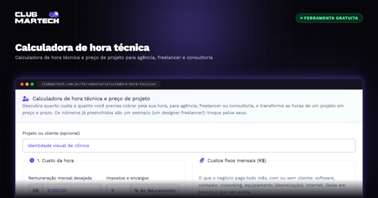 Calculadora de hora técnica - Club Martech