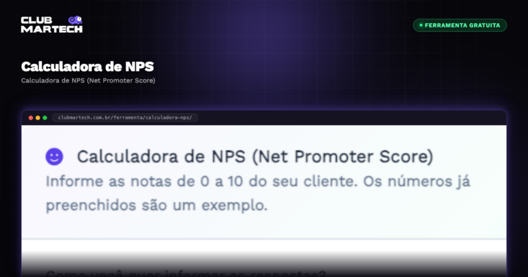 Calculadora de NPS - Club Martech