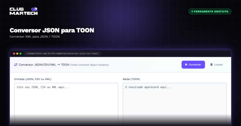Conversor JSON para TOON - Club Martech