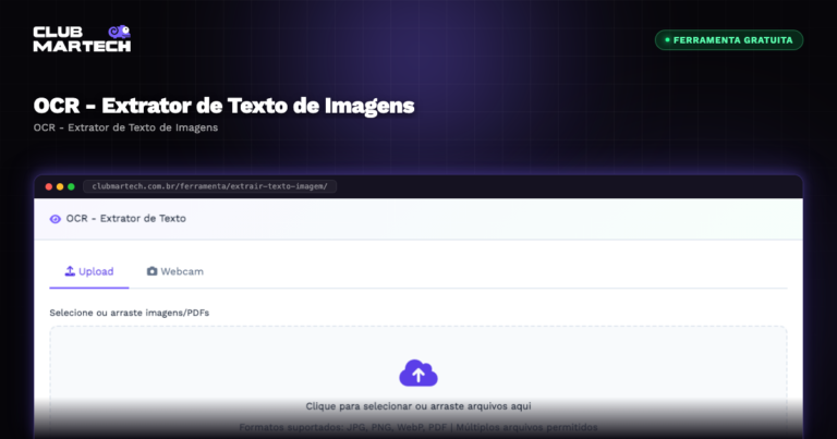 OCR - Extrator de Texto de Imagens - Club Martech