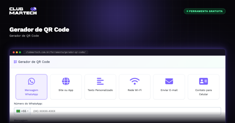 Gerador de QR Code - Club Martech