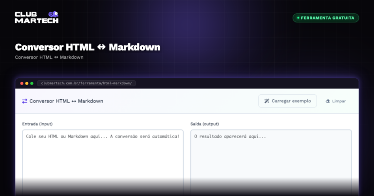 Conversor HTML ↔ Markdown - Club Martech