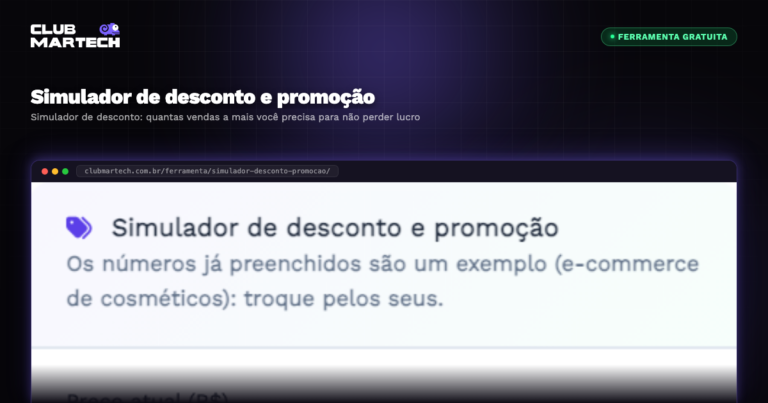 Simulador de desconto e promoção - Club Martech