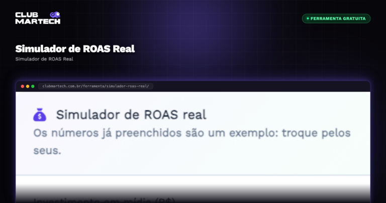 Simulador de ROAS Real - Club Martech