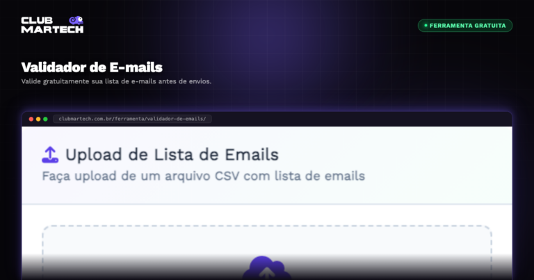 Validador de E-mails - Club Martech